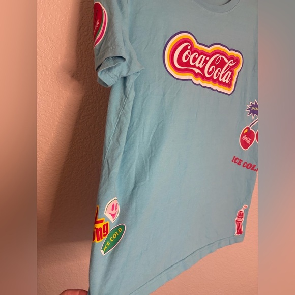 Coca Cola x STAPLE Blue 80s theme Short sleeve shirt large RARE - Picture 6 of 7